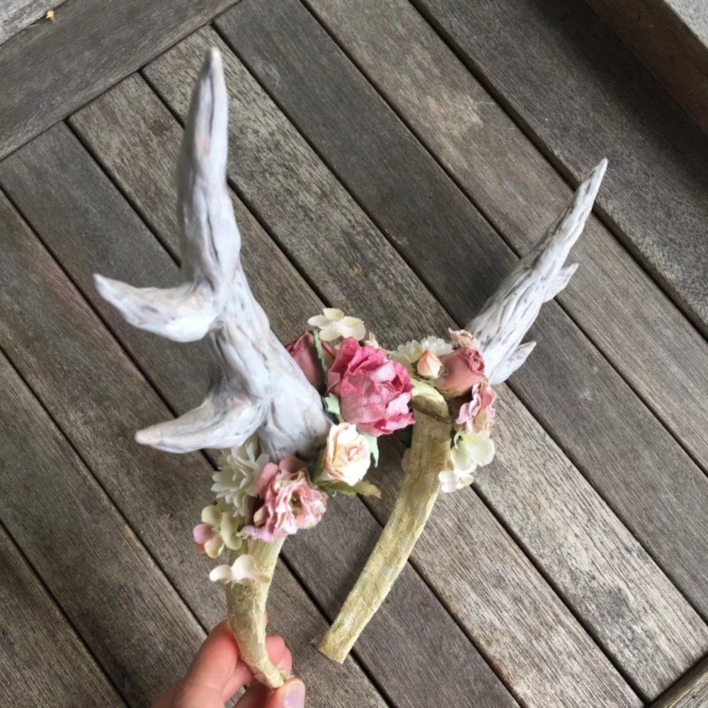 Deer Antler head piece Halloween photo shoot - Picture 2 of 4